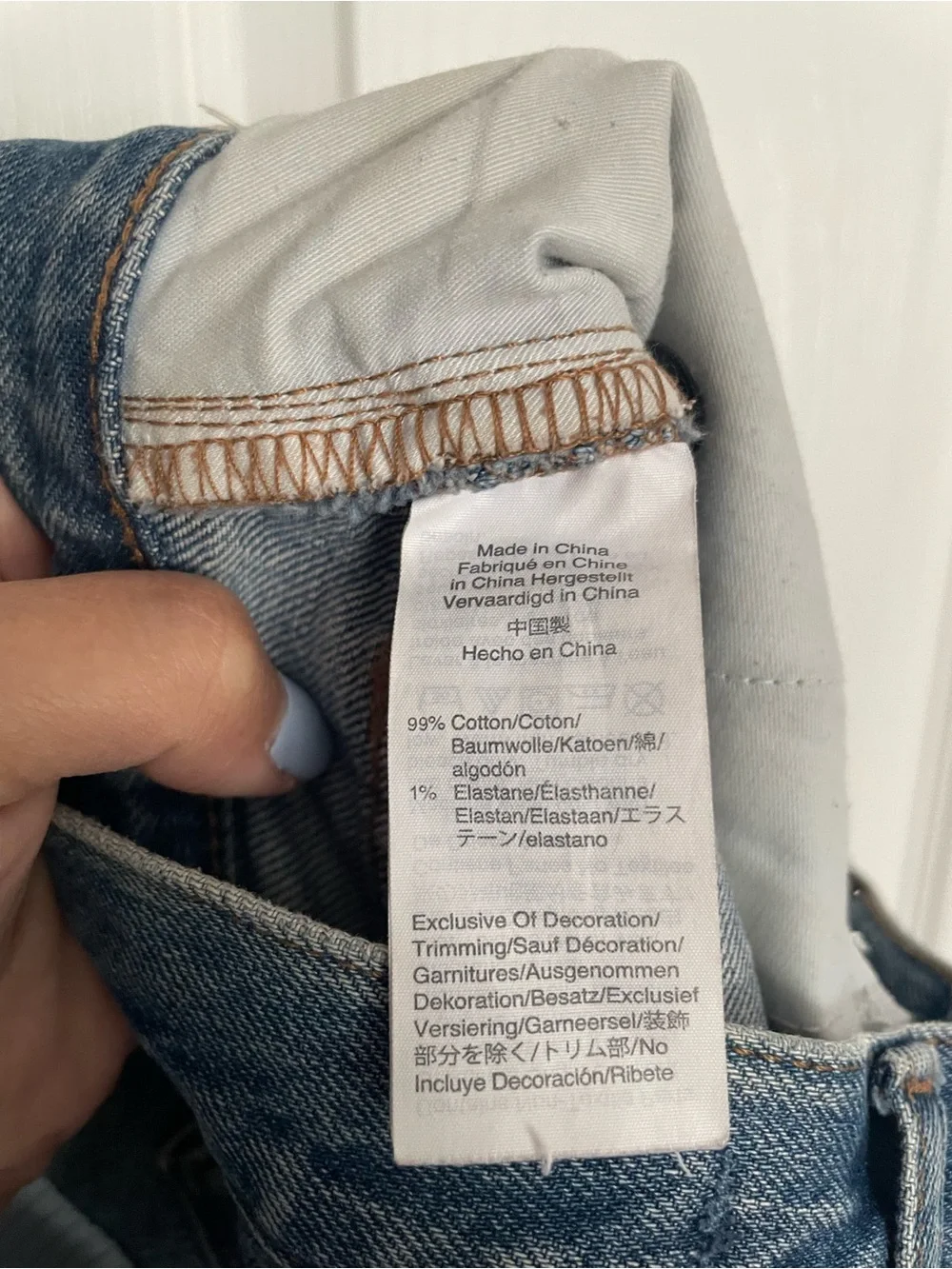 Madewell Women’s size 24 Classic Straight Jean Denim Cutoff Shorts - Blue